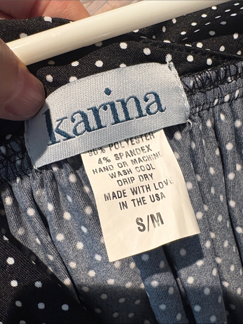 Karina Travel Dress — Black with White Polka Dots - Picture 2 of 3